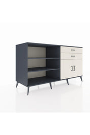 Kronos Konsol 3 Raflı 2 Çekmeceli 2 Kapaklı 176x59x99 Antrasit-Aytaşı