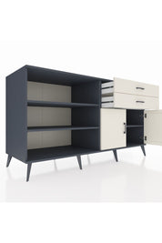 Kronos Konsol 3 Raflı 2 Çekmeceli 2 Kapaklı 176x59x99 Antrasit-Aytaşı