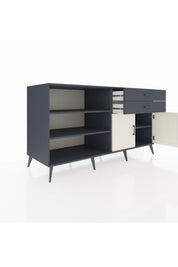 Kronos Konsol 3 Raflı 2 Çekmeceli 2 Kapaklı 176x59x99 Antrasit-Aytaşı/Antrasit