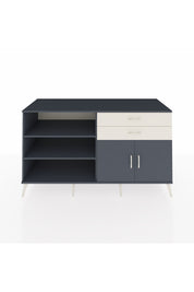 Kronos Konsol 3 Raflı 2 Çekmeceli 2 Kapaklı 176x59x99 Antrasit-Antrasit/Aytaşı