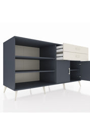 Kronos Konsol 3 Raflı 2 Çekmeceli 2 Kapaklı 176x59x99 Antrasit-Antrasit/Aytaşı