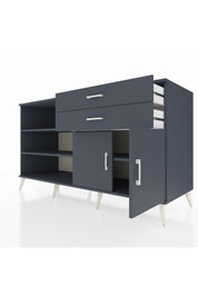 Kronos Konsol 3 Raflı 2 Çekmeceli 2 Kapaklı 176x59x99 Antrasit-Antrasit