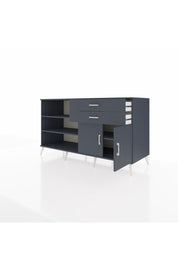 Kronos Konsol 3 Raflı 2 Çekmeceli 2 Kapaklı 176x59x99 Antrasit-Antrasit