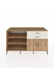 Kronos Konsol 3 Raflı 2 Çekmeceli 2 Kapaklı 176x59x99 Çam-Çam/Aytaşı