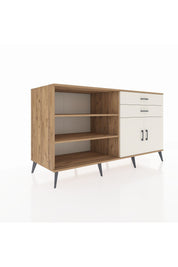 Kronos Konsol 3 Raflı 2 Çekmeceli 2 Kapaklı 176x59x99 Çam-Aytaşı