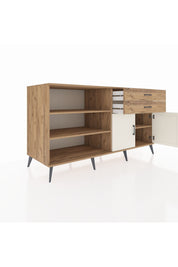 Kronos Konsol 3 Raflı 2 Çekmeceli 2 Kapaklı 176x59x99 Çam-Aytaşı/Çam