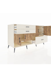 Kronos Konsol 3 Raflı 3 Çekmeceli 4 Kapaklı 176x59x99 Aytaşı-Çam/Aytaşı