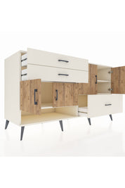 Kronos Konsol 3 Raflı 3 Çekmeceli 4 Kapaklı 176x59x99 Aytaşı-Çam/Aytaşı