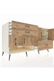 Kronos Konsol 3 Raflı 3 Çekmeceli 4 Kapaklı 176x59x99 Aytaşı-Çam