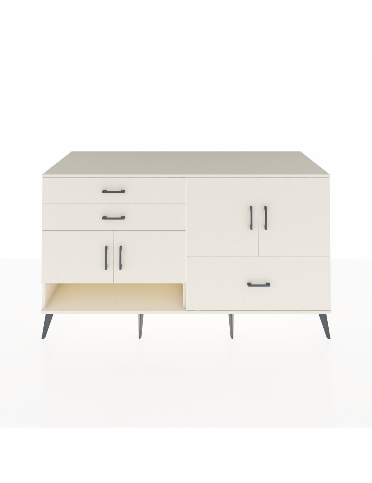 Kronos Konsol 3 Raflı 3 Çekmeceli 4 Kapaklı 176x59x99 Aytaşı-Aytaşı