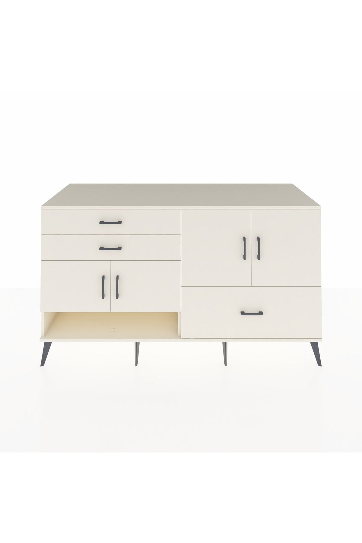 Kronos Konsol 3 Raflı 3 Çekmeceli 4 Kapaklı 176x59x99 Aytaşı-Aytaşı