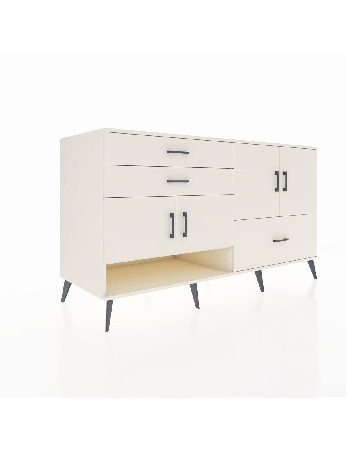 Kronos Konsol 3 Raflı 3 Çekmeceli 4 Kapaklı 176x59x99 Aytaşı-Aytaşı