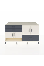 Kronos Konsol 3 Raflı 3 Çekmeceli 4 Kapaklı 176x59x99 Aytaşı-Aytaşı/Antrasit