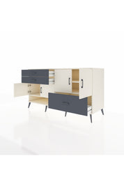 Kronos Konsol 3 Raflı 3 Çekmeceli 4 Kapaklı 176x59x99 Aytaşı-Aytaşı/Antrasit