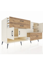 Kronos Konsol 3 Raflı 3 Çekmeceli 4 Kapaklı 176x59x99 Aytaşı-Aytaşı/Çam