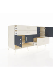 Kronos Konsol 3 Raflı 3 Çekmeceli 4 Kapaklı 176x59x99 Aytaşı-Antrasit/Aytaşı