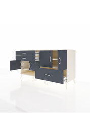 Kronos Konsol 3 Raflı 3 Çekmeceli 4 Kapaklı 176x59x99 Aytaşı-Antrasit