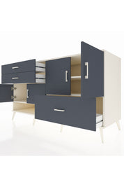 Kronos Konsol 3 Raflı 3 Çekmeceli 4 Kapaklı 176x59x99 Aytaşı-Antrasit