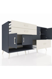 Kronos Konsol 3 Raflı 3 Çekmeceli 4 Kapaklı 176x59x99 Antrasit-Antrasit/Aytaşı