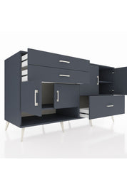 Kronos Konsol 3 Raflı 3 Çekmeceli 4 Kapaklı 176x59x99 Antrasit-Antrasit