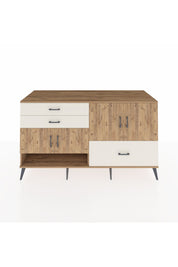 Kronos Konsol 3 Raflı 3 Çekmeceli 4 Kapaklı 176x59x99 Çam-Çam/Aytaşı