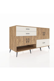 Kronos Konsol 3 Raflı 3 Çekmeceli 4 Kapaklı 176x59x99 Çam-Çam/Aytaşı