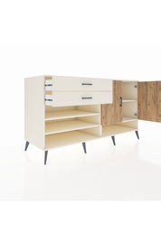 Kronos Konsol 4 Raflı 2 Çekmeceli 2 Kapaklı 176x59x99 Aytaşı-Çam/Aytaşı