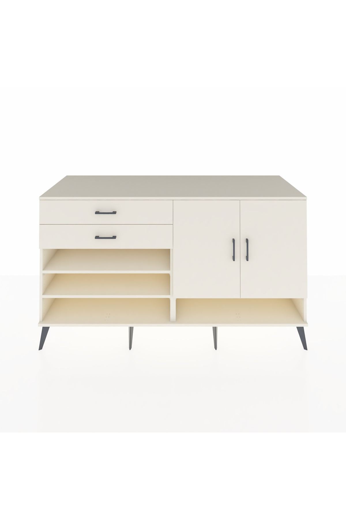 Kronos Konsol 4 Raflı 2 Çekmeceli 2 Kapaklı 176x59x99 Aytaşı-Aytaşı