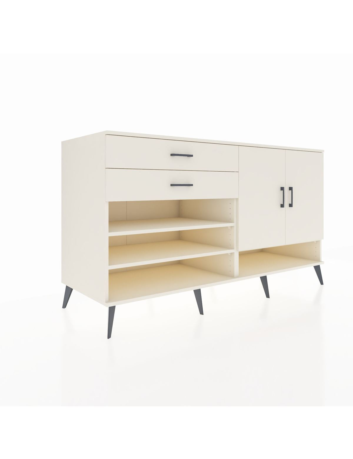 Kronos Konsol 4 Raflı 2 Çekmeceli 2 Kapaklı 176x59x99 Aytaşı-Aytaşı