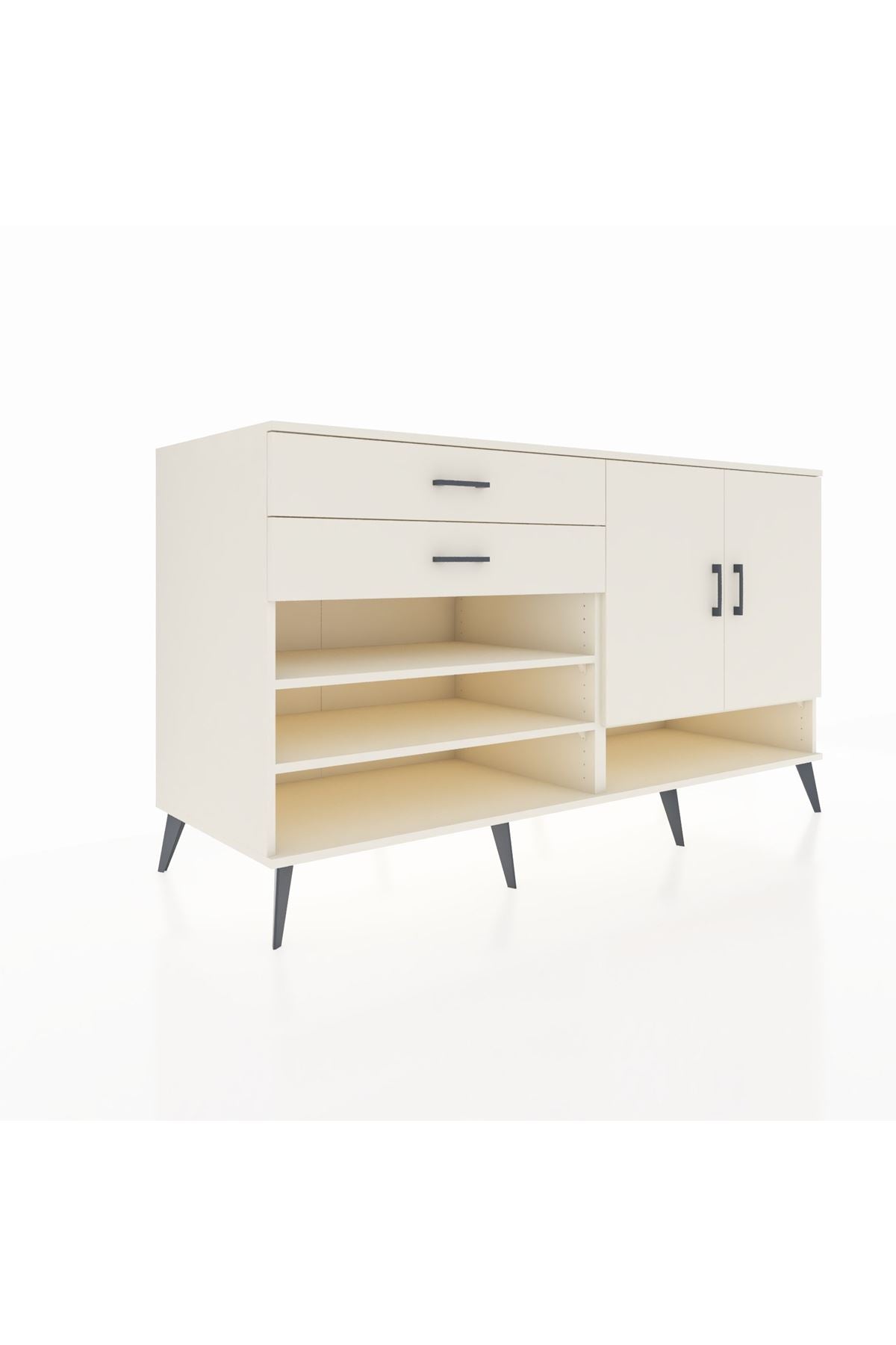 Kronos Konsol 4 Raflı 2 Çekmeceli 2 Kapaklı 176x59x99 Aytaşı-Aytaşı