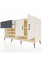 Kronos Konsol 4 Raflı 2 Çekmeceli 2 Kapaklı 176x59x99 Aytaşı-Aytaşı/Antrasit