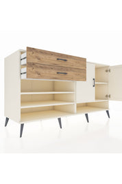 Kronos Konsol 4 Raflı 2 Çekmeceli 2 Kapaklı 176x59x99 Aytaşı-Aytaşı/Çam