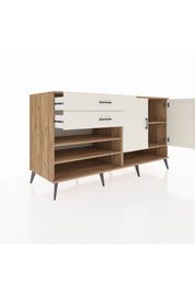 Kronos Konsol 4 Raflı 2 Çekmeceli 2 Kapaklı 176x59x99 Çam-Aytaşı