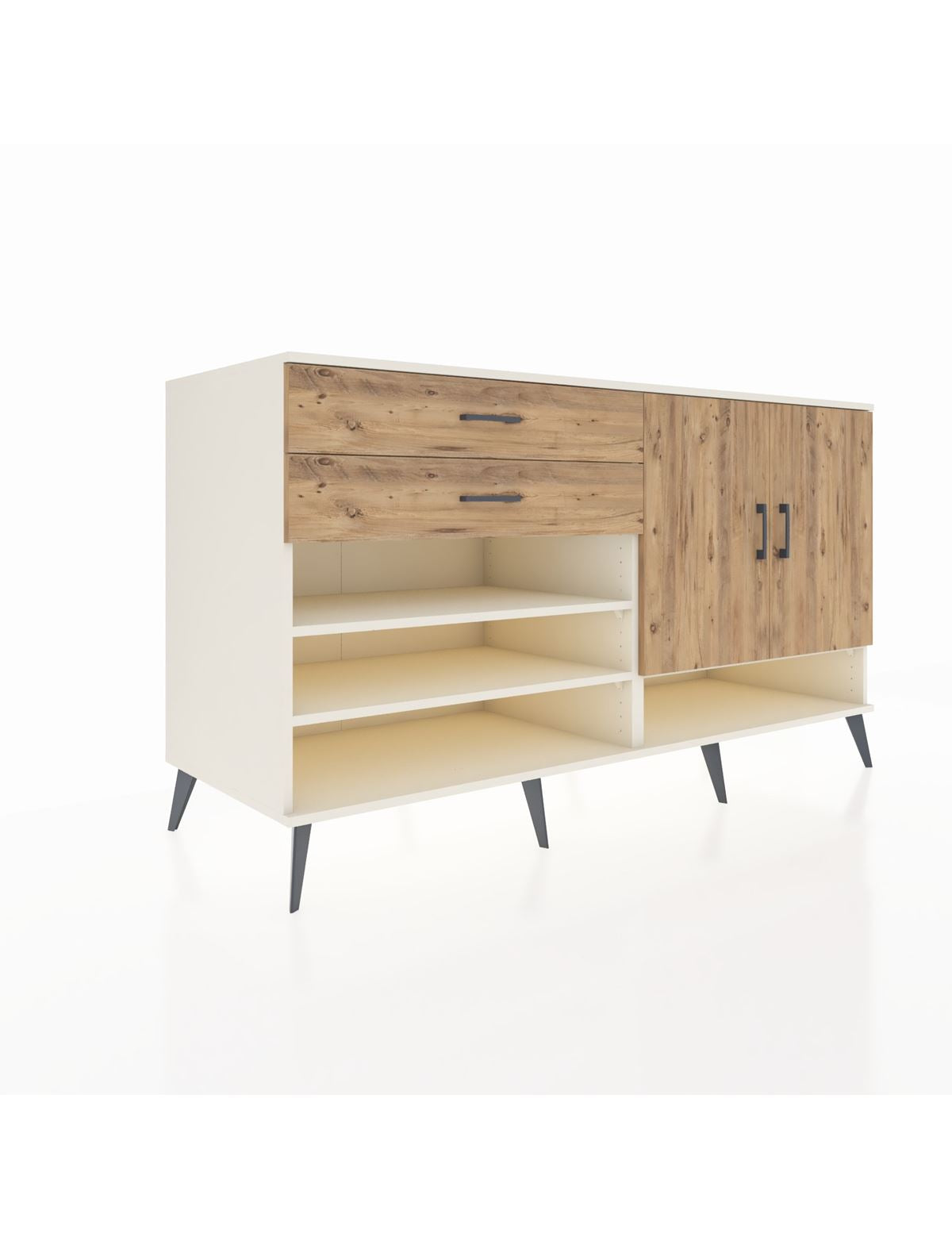 Kronos Konsol 4 Raflı 2 Çekmeceli 2 Kapaklı 176x59x99 Aytaşı-Çam