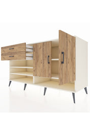 Kronos Konsol 4 Raflı 2 Çekmeceli 2 Kapaklı 176x59x99 Aytaşı-Çam