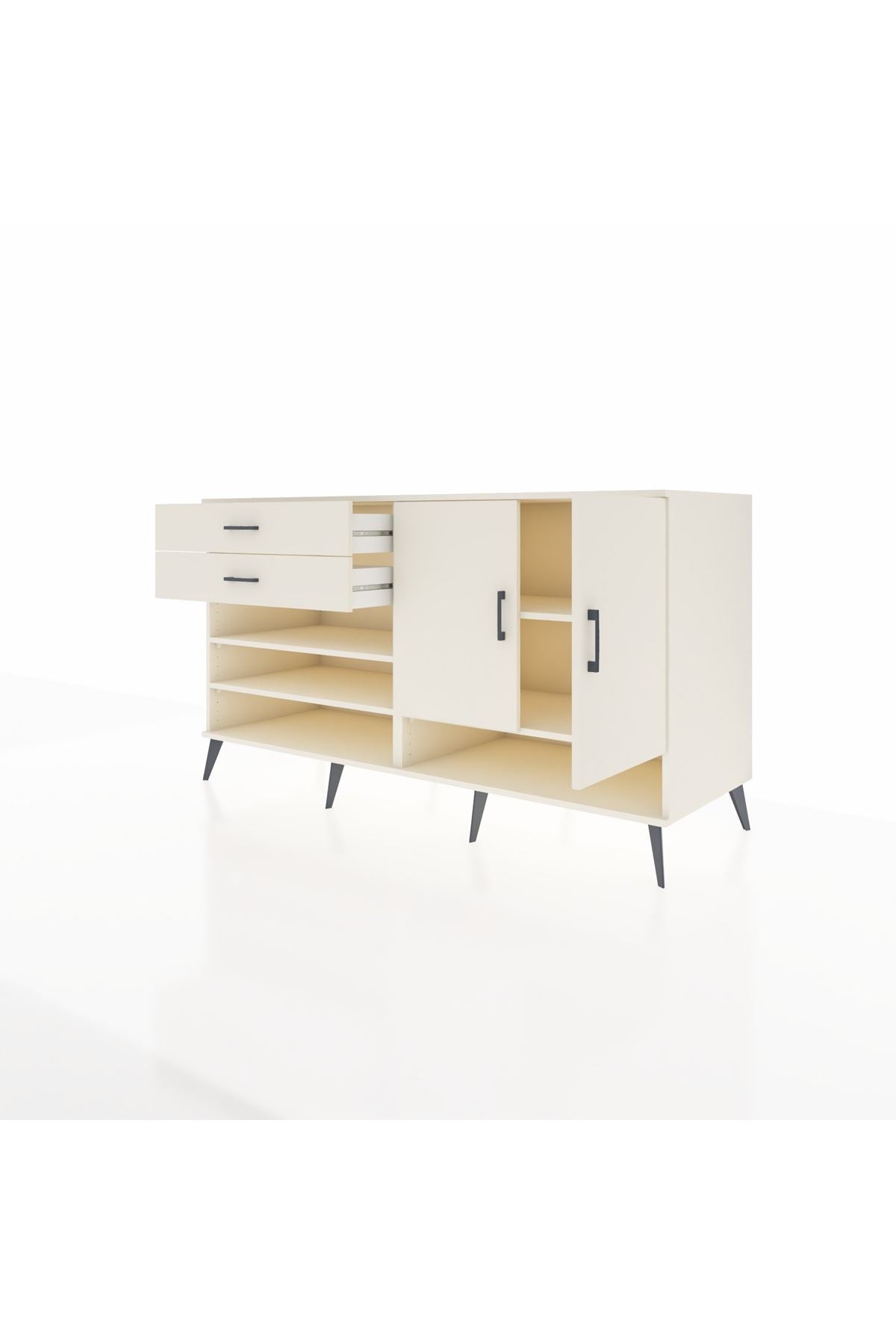 Kronos Konsol 4 Raflı 2 Çekmeceli 2 Kapaklı 176x59x99 Aytaşı-Aytaşı