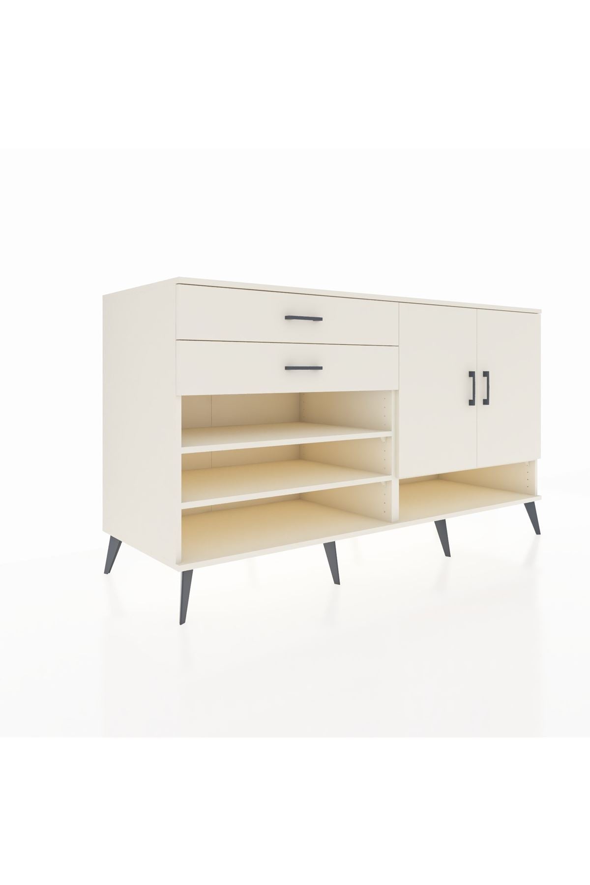 Kronos Konsol 4 Raflı 2 Çekmeceli 2 Kapaklı 176x59x99 Aytaşı-Aytaşı