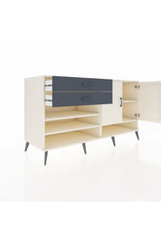 Kronos Konsol 4 Raflı 2 Çekmeceli 2 Kapaklı 176x59x99 Aytaşı-Aytaşı/Antrasit