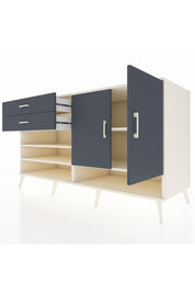 Kronos Konsol 4 Raflı 2 Çekmeceli 2 Kapaklı 176x59x99 Aytaşı-Antrasit