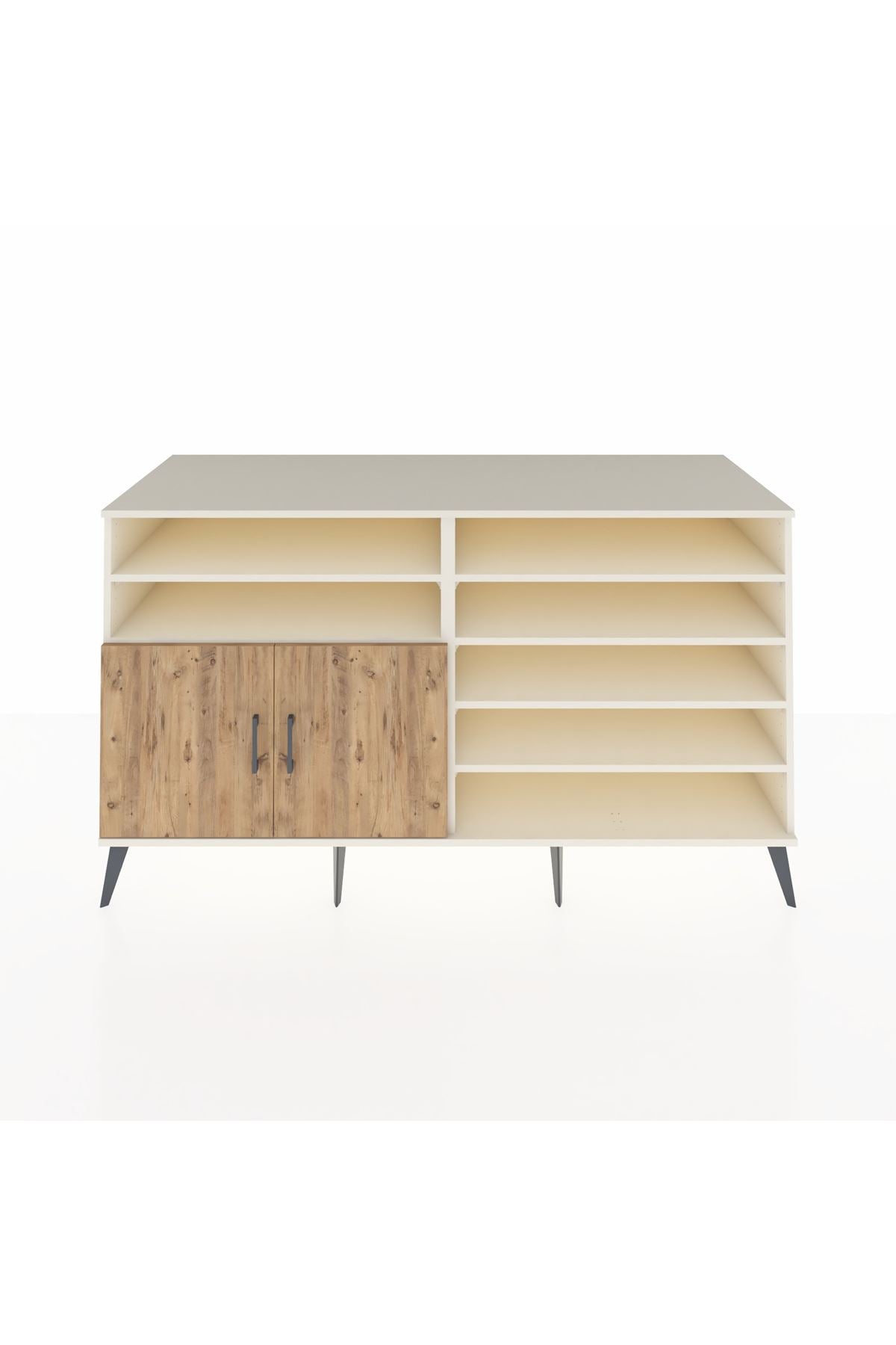 Kronos Konsol 7 Raflı 2 Kapaklı 176x59x99 Aytaşı-Çam/Antrasit