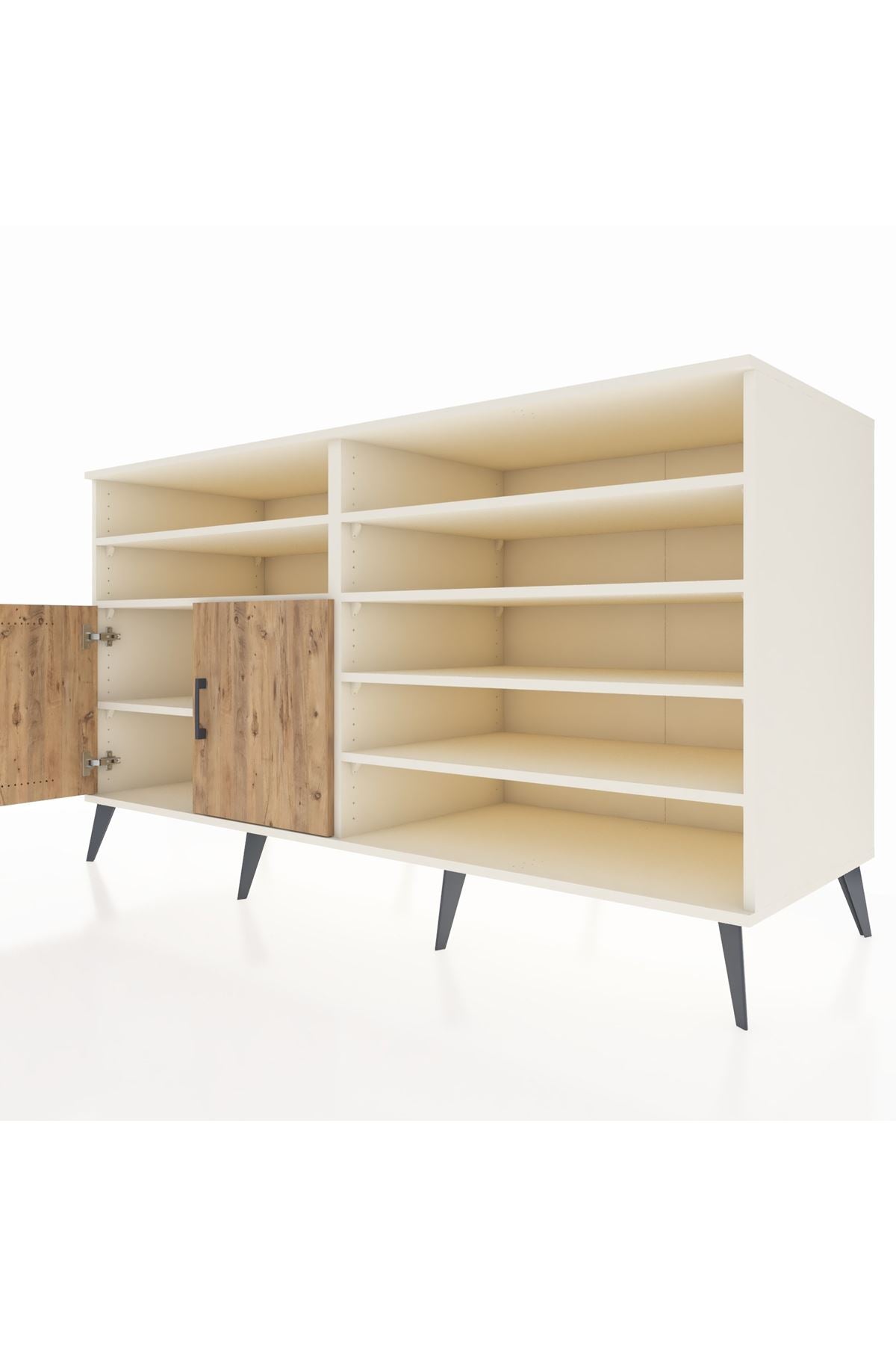 Kronos Konsol 7 Raflı 2 Kapaklı 176x59x99 Aytaşı-Çam