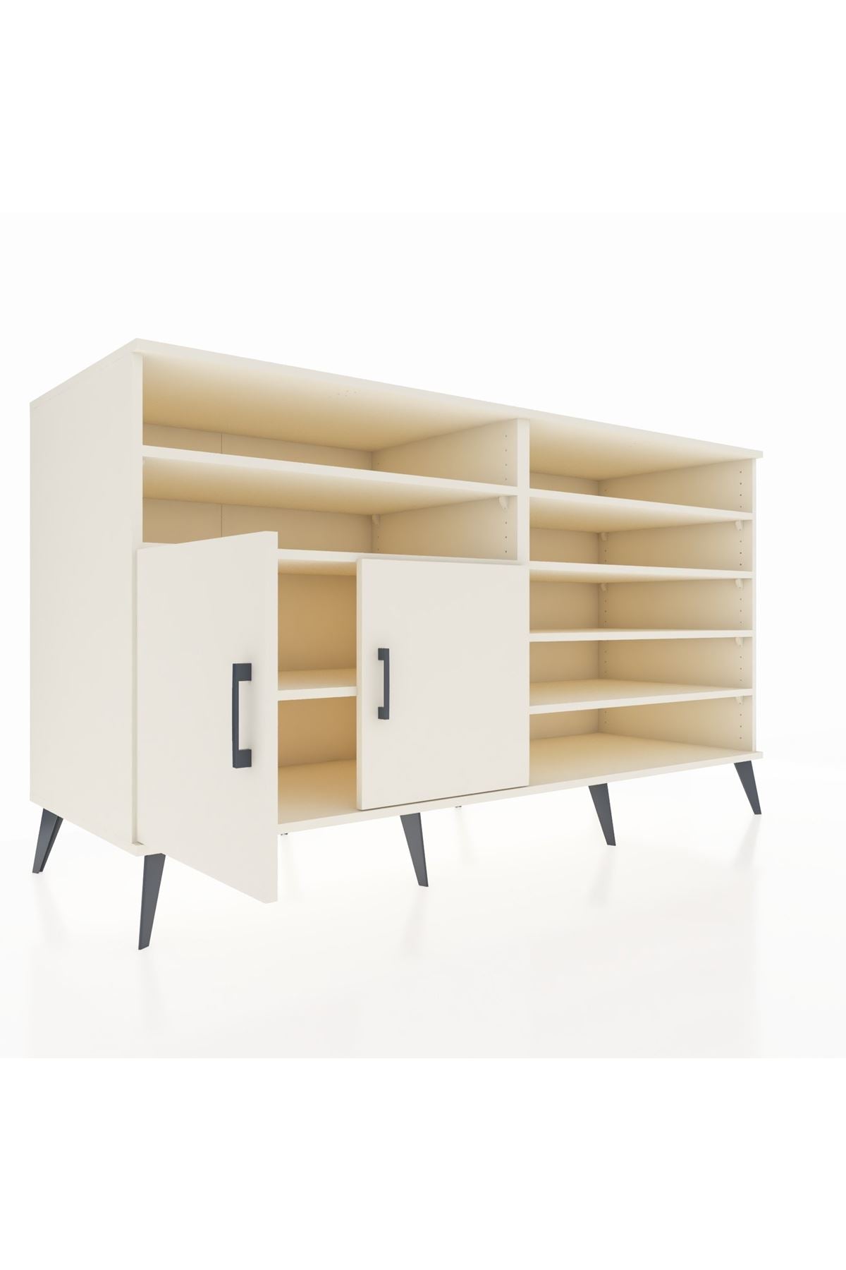 Kronos Konsol 7 Raflı 2 Kapaklı 176x59x99 Aytaşı-Aytaşı/Çam