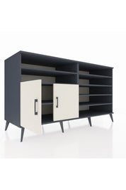 Kronos Konsol 7 Raflı 2 Kapaklı 176x59x99 Antrasit-Aytaşı/Antrasit