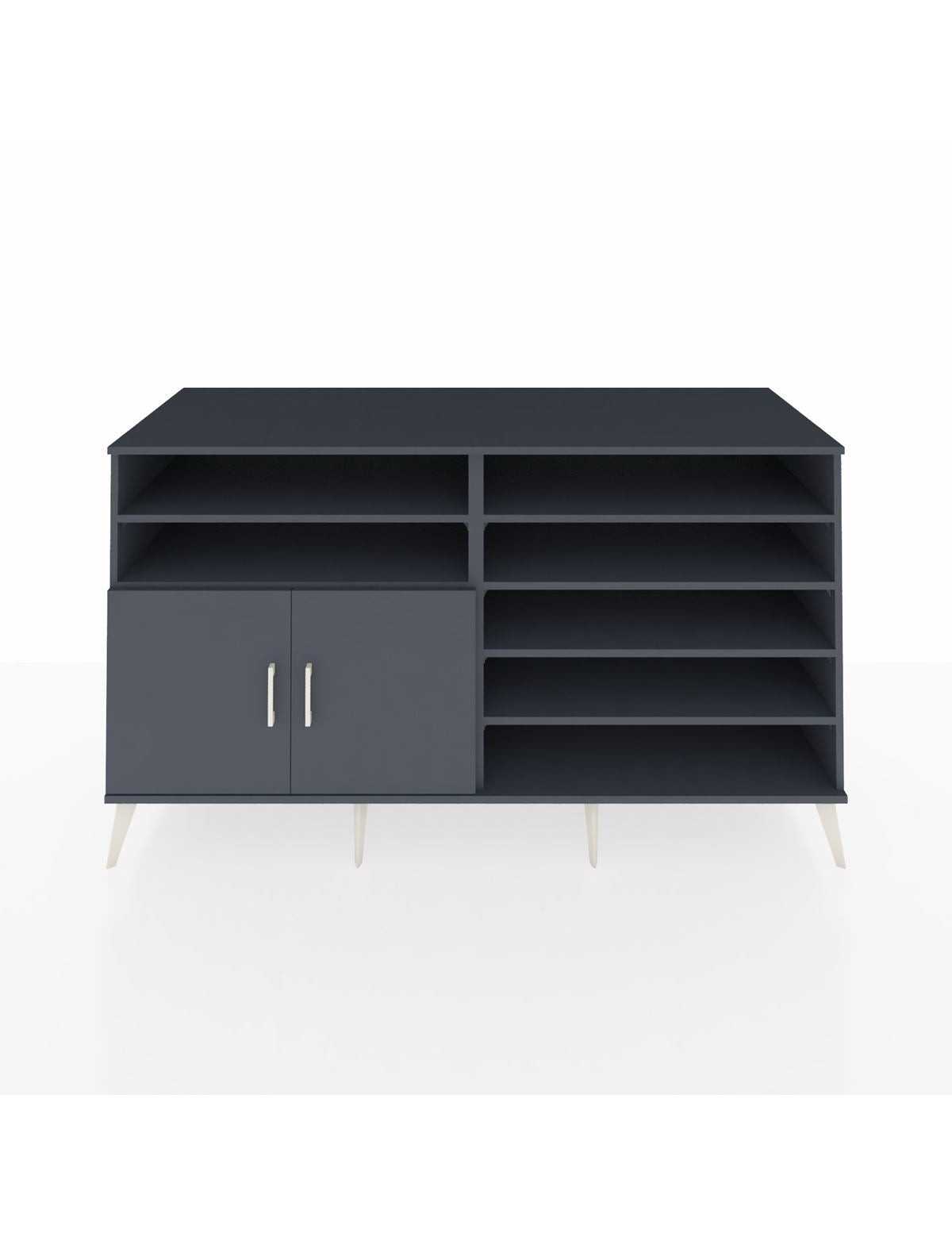 Kronos Konsol 7 Raflı 2 Kapaklı 176x59x99 Antrasit-Antrasit