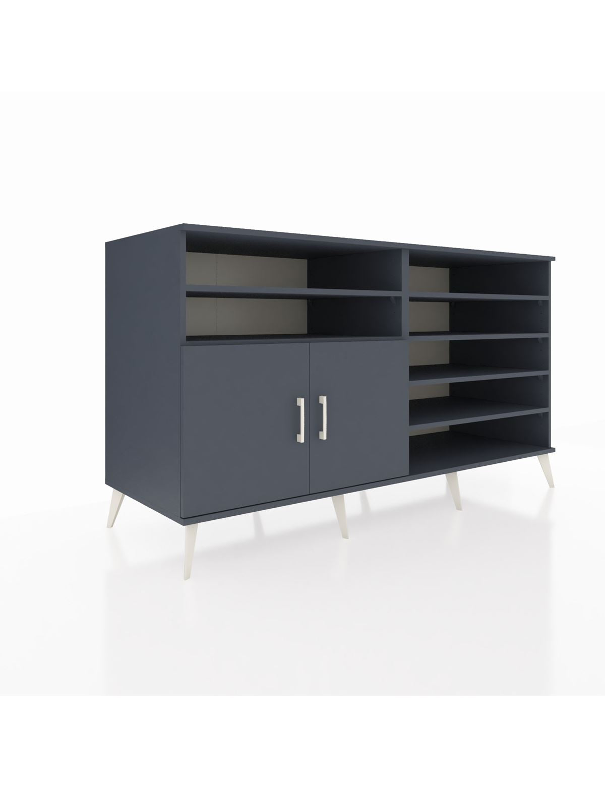 Kronos Konsol 7 Raflı 2 Kapaklı 176x59x99 Antrasit-Antrasit