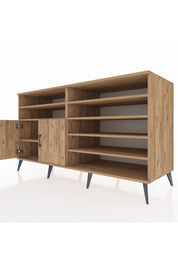 Kronos Konsol 7 Raflı 2 Kapaklı 176x59x99 Çam-Çam/Aytaşı