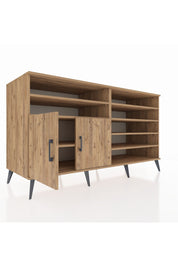 Kronos Konsol 7 Raflı 2 Kapaklı 176x59x99 Çam-Çam/Aytaşı