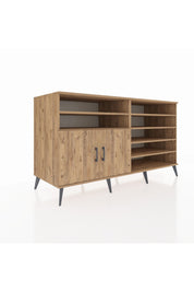 Kronos Konsol 7 Raflı 2 Kapaklı 176x59x99 Çam-Çam