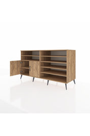 Kronos Konsol 7 Raflı 2 Kapaklı 176x59x99 Çam-Çam