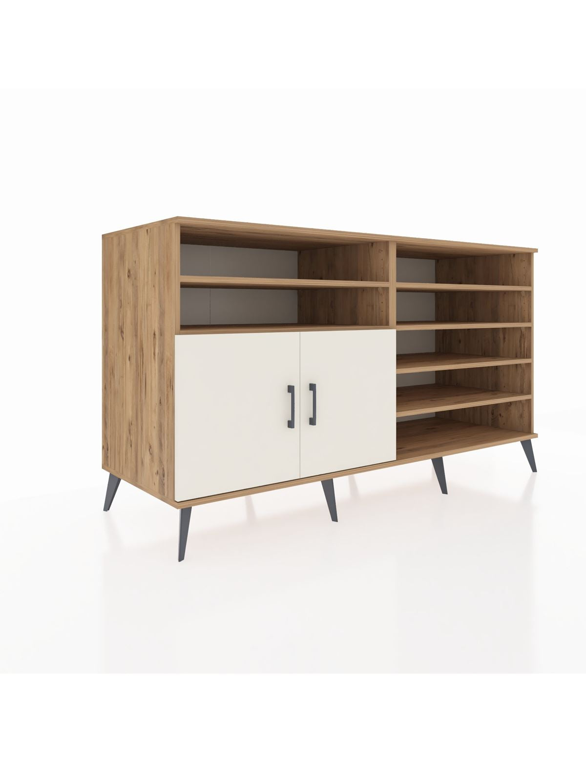 Kronos Konsol 7 Raflı 2 Kapaklı 176x59x99 Çam-Aytaşı